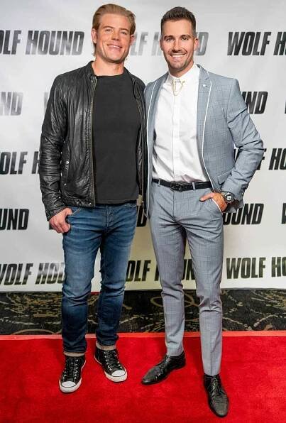 Trevor Donovan and James Maslow attend the Detroit Screening of Wolf Hound