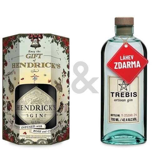 Akce 1+1: Hendrick´s Gin 0,7L v dárkové krabičce + Trebis artisan gin 0,7L ZDARMA
