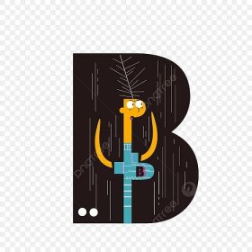 Letter B Clipart Transparent Background, Literary And Art Exaggerated ...