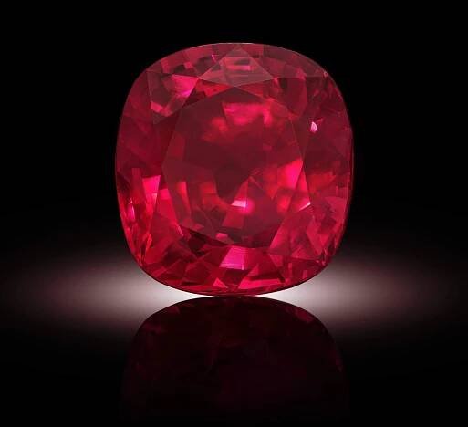 This picture shows the world's largest gem-quality ruby ever discovered in September 2022.