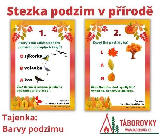 Podzimní stezka PDF materiály pro děti
