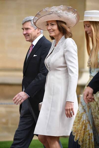 Mandatory Credit: Photo by Tim Rooke/REX/Shutterstock (10239423k) Michael Middleton and Carole Middleton The wedding of Lady Gabriella Windsor and Thomas Kingston, St George's Chapel, Windsor Castle, UK - 18 May 2019