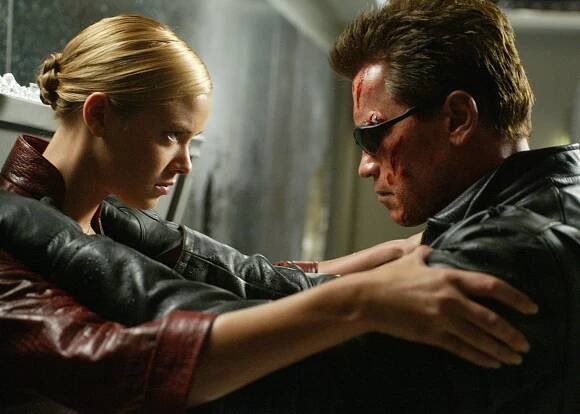 Editorial use only. No book cover usage.Mandatory Credit: Photo by Snap Stills/Shutterstock (2207960n)Arnold Schwarzenegger Kristanna LokenTerminator 3 - 2003