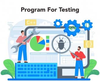 Free vector programmer online service or platform coding testing and writing program website development and optimization testing program isolated vector illustration