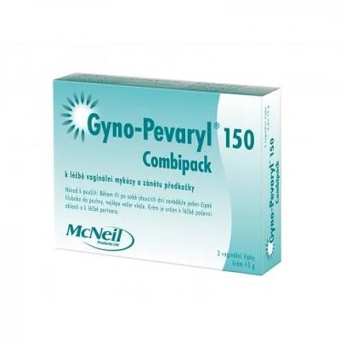 Gyno-Pevaryl Combipack 150mg 3 vaginální čípky + krém 15g