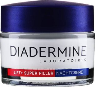 Noční anti-age krém s kyselinou hyaluronovou - Diadermine Lift+ Super Filler Hyaluron Anti-Age Night Cream