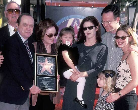 Bob Newhart, wife Ginny Newhart and family attend Bob Newhart Receives Walk Of Fame Star on January 6, 1999