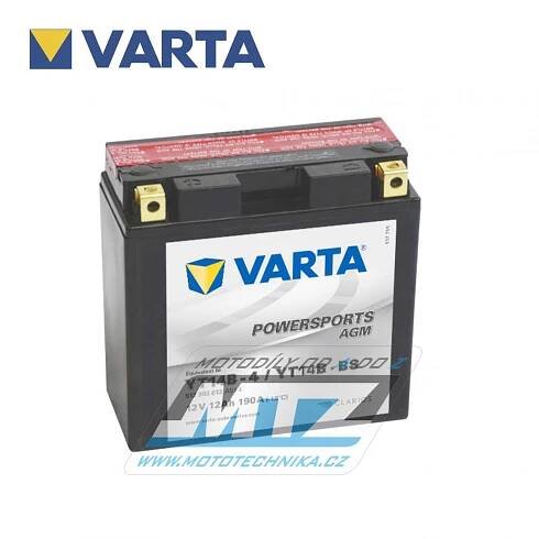 Baterie (akumulátor motocyklový) VARTA Powersports AGM - YT14B-BS (12V-13Ah) | MTZ Mototechnika motodíly