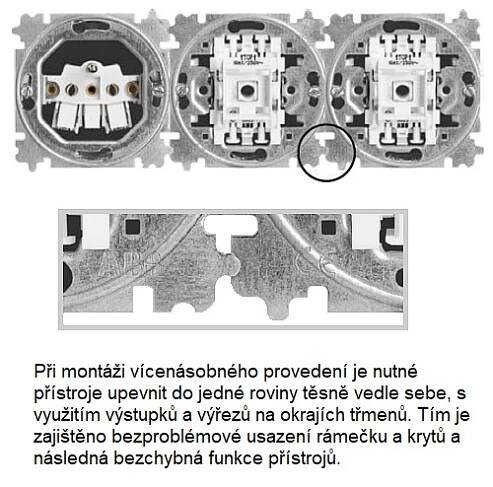 Přístroj - vypínač č.7 ABB 3559-A07345 Tango, bezšroubové svorky