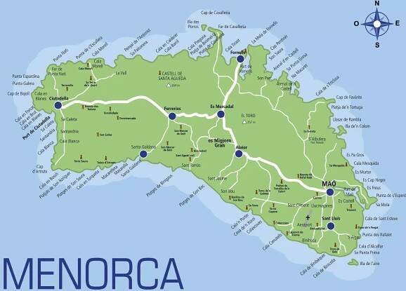 Ostrov Menorca: Mapa – Kde leží Menorka na mapě?