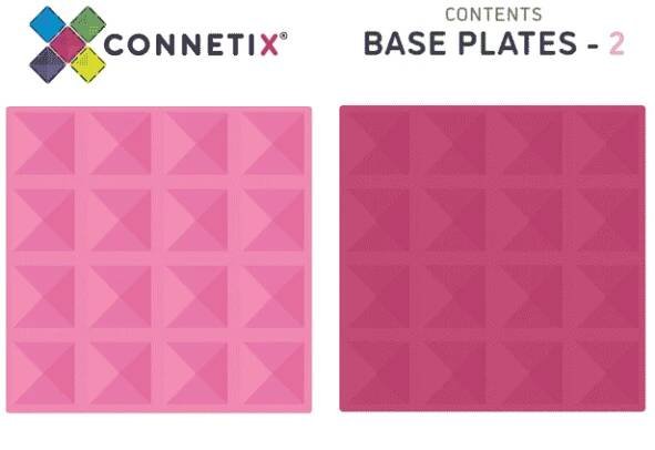 Connetix Tiles - Základny Pink and Berry 2 kusy