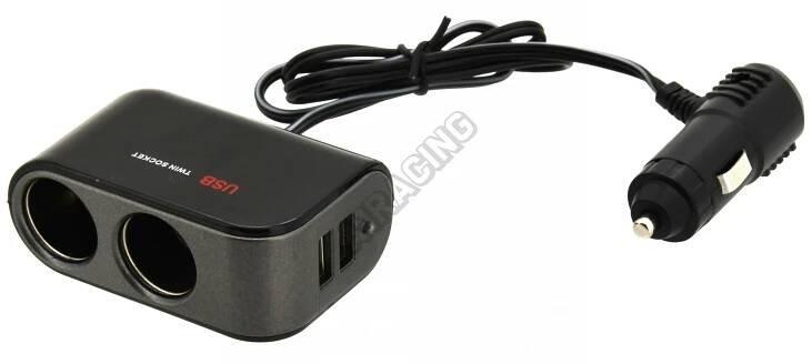 Rozdvojka Compass 07422 12/24V + 2x USB 2100mA