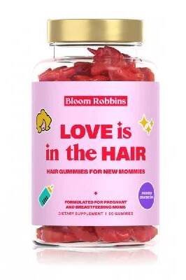 Bloom Robbins LOVE is in the HAIR Hair gummies for new mommies gumíky pro výživu vlasů pro maminky 60 ks