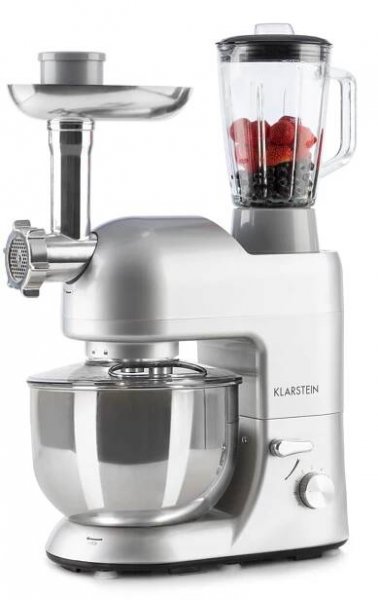 Klarstein Lucia, kuchyňský robot, mixér, mlýnek, 1800 W, 2,7 HP, 5 l, nerezová ocel, bez BPA