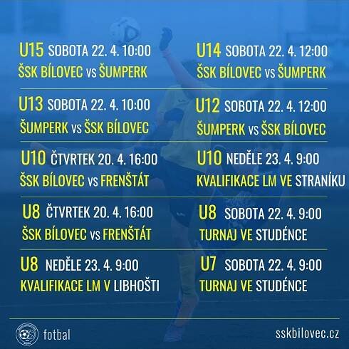 Týdenní program 17. 4. –⁠ 23. 4. 2023 | Školní sportovní klub Bílovec, z. s.
