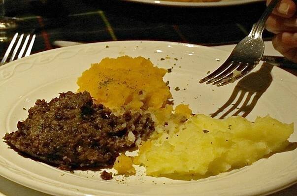 Haggis at a Burns Supper
