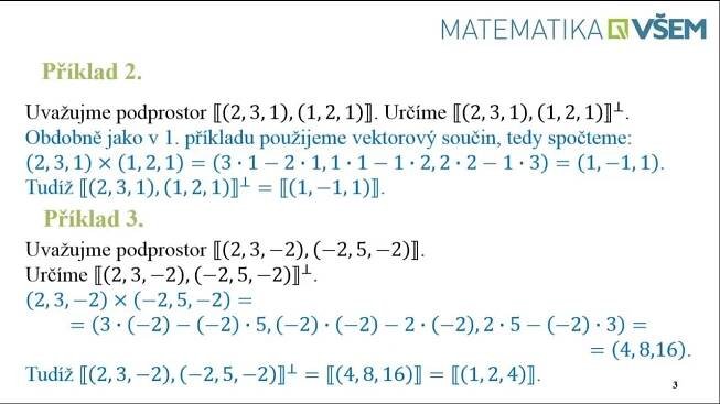 8.1.9.1 - Vlastnosti a použití vektorového součinu