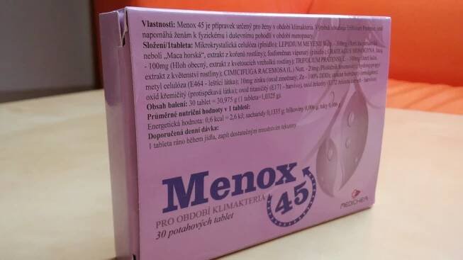 Menox 45 - Recenze přípravku pro ženy (2025) - Výživový-doplněk.cz