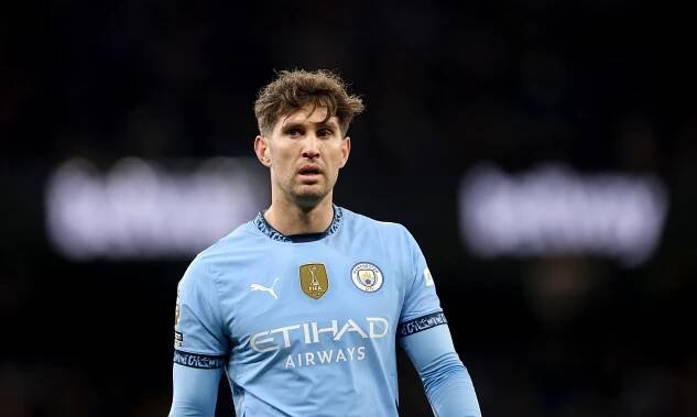 John Stones of Manchester City in a soccer match.