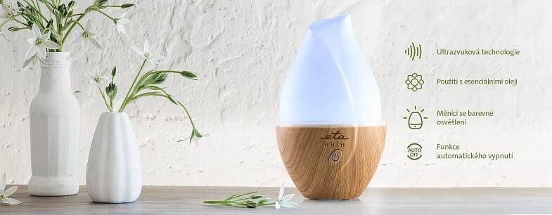 ETA Aria aroma difuzér 600 ml dřevo 4634 90000
