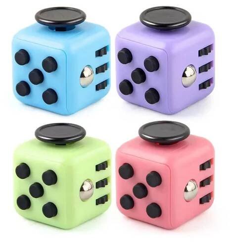 Solid Color Fidget Decompression Dice for Release Stress Autism Anxiety Relieve Adult Kids Stress Relief Anti-Stress Fingertip