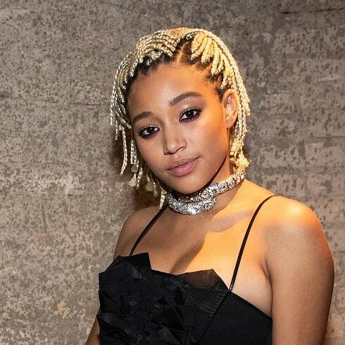Amandla Stenberg in Two-Toned Jumbo Box Braids by Vernon François