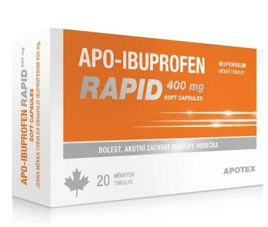 Apo-Ibuprofen Rapid 400 mg soft capsules cps.mol. 20 x 400 mg