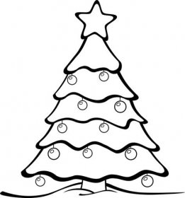 Vánoční stromek omalovánka
