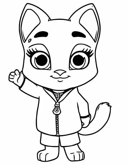 Little Talking Angela coloring page