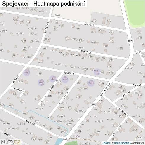 Mapa Spojovací - Firmy v ulici.