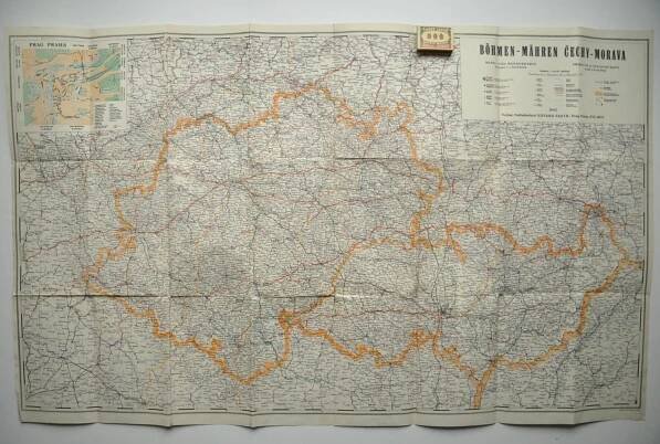 PROTEKTORÁT ČECHY A MORAVA - BÖHMEN UND MÄHREN - MAPA - 1942 - SUDETY