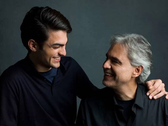 andrea bocelli with son matteo publicity image 2018