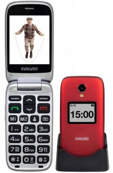 Mobilní telefon Evolveo EasyPhone FP (EP-770-FPR) červený - s kosmetickou...