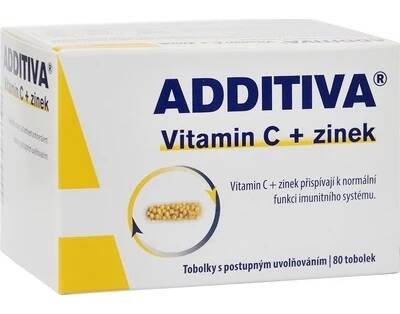 Additiva Vitamín C + zinek 80 kapslí