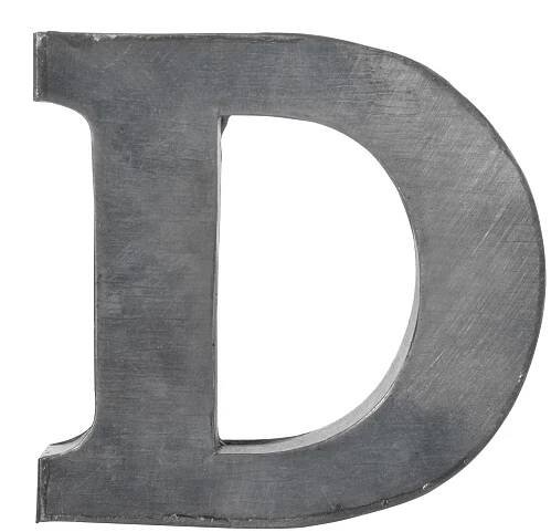 Plechové písmeno D - 5,5 cm