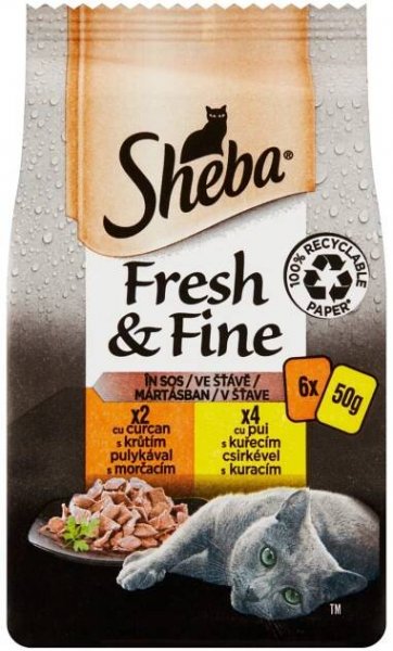 Sheba Fresh & Fine Krmivo pro kočky ve šťávě