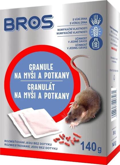 BROS granulát na myši a potkany 140g