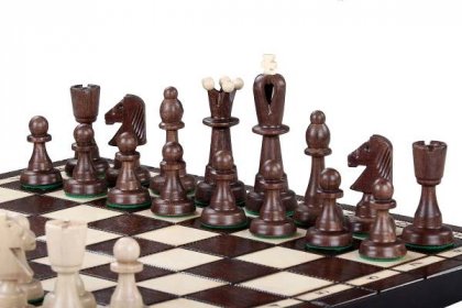Dřevěné šachy ACE hnedé