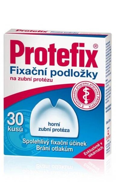 Protefix Fixační podložky - horní zubní protéza 30ks