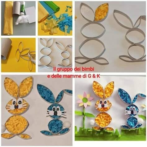the collage shows different images of paper crafts