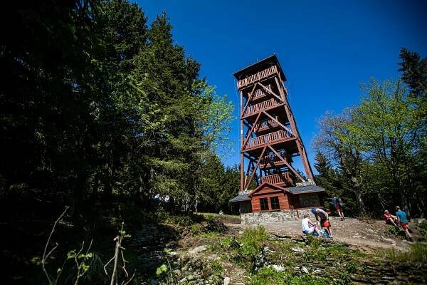 Vyrazte na novou rozhlednu Na Vrchmezí. Uvidíte Orlické hory a zdarma