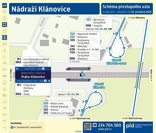 Praha,Nádraží Klánovice, autobusový terminál