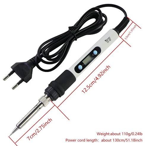 Nastavitelná teplota Pájka 80W 220V / 110V LCD Elektrická páječka 908S s hroty drát Nástroje pro opravy svařování