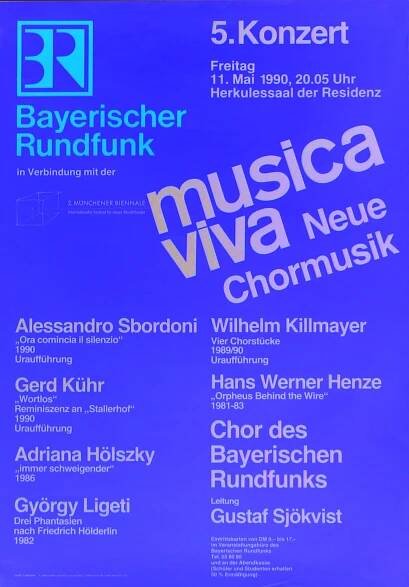 Plakat musica viva, 1990 (Archiv des BR)