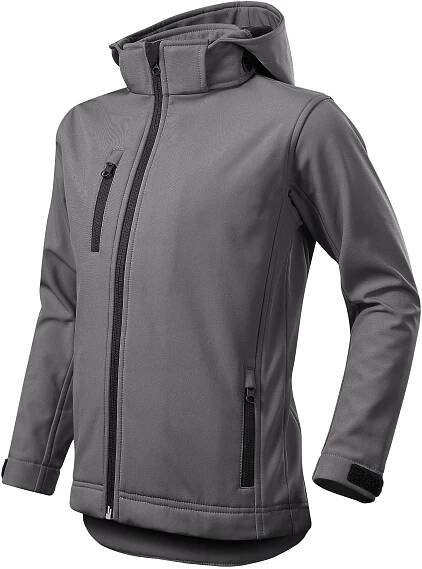 MALFINI® Dětská softshellová bunda Performance s kapucí 535 - ocelově šedá z kolekce MALFINI