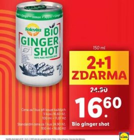 Bio ginger shot nabídky v Lidl