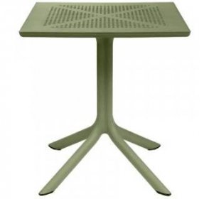 Zelený plastový zahradní stůl Clip 70 x 70 cm