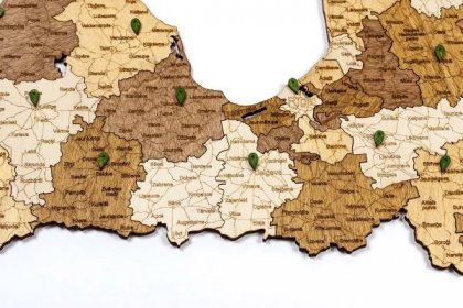 Lotyšsko Dřevěná mapa