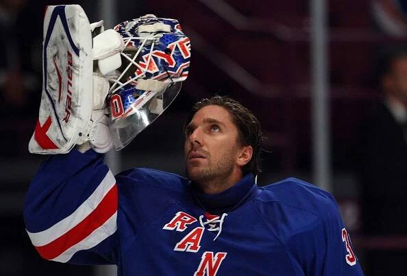 NEW YORK - SEPTEMBER 24: Henrik Lundqvist #30 of the New York Rangers prepares to play against of the Washington Capitals during their preseason game on September 24, 2009 at Madison Square Garden in New York City. 