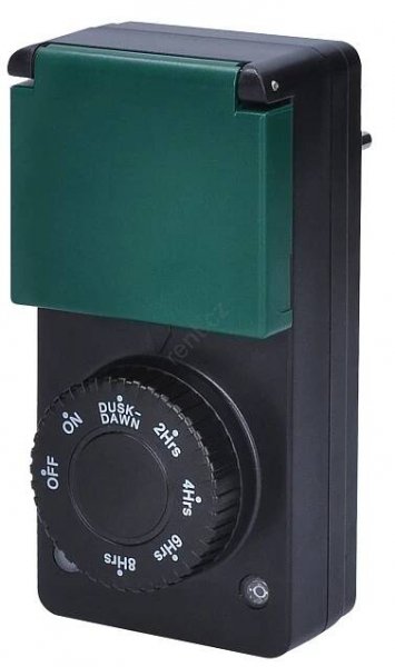 Časovač se soumrakovým senzorem 3600W/230V IP44